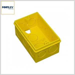Caixa de Luz 4x2 PVC Antichama Amarela