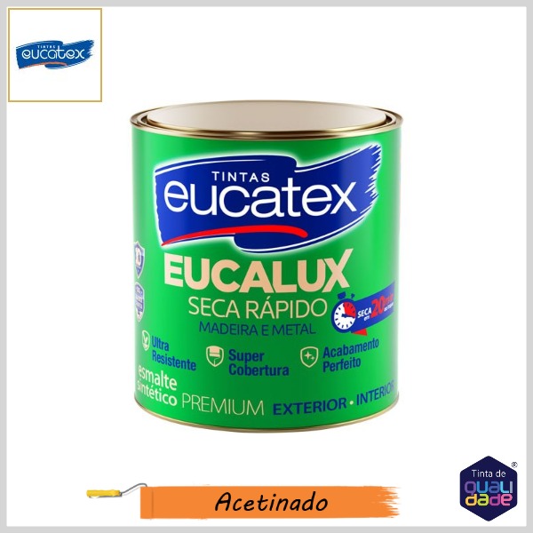 Esmalte Sintético Eucalux Premium Acetinado, Lata 900ml
