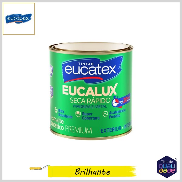 Esmalte Sintético Eucalux Premium Brilhante, Lata  225ml