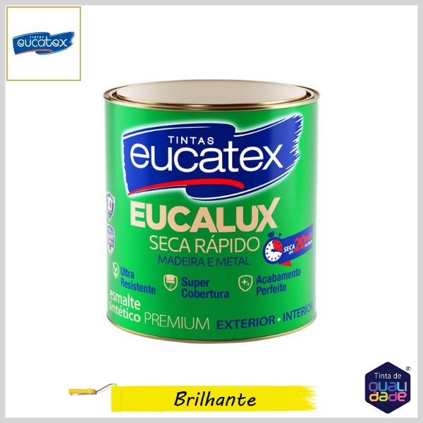 Esmalte Sintético Eucalux Premium Brilhante, Lata 900ml