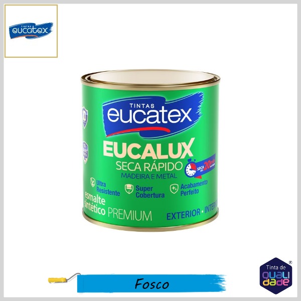 Esmalte Sintético Eucalux Premium Fosco, Lata  225ml